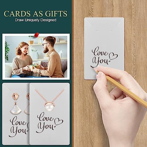 Earring Cards, Set Earring Making Supplies with 100 Pcs Earring Holder Cards 200 Pcs Earring Backs and 100 Jewelry Packaging for Earrings Necklace Jewelry Display, Jewelry Bags 3.5x2.4 Inches (White) - Image 6