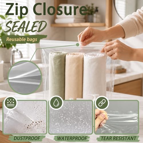 30 Pack 3 Gallon Extra Large Clear Plastic Zipper Bags - Image 3