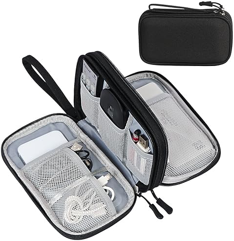 FYY Electronic Organizer, Travel Tech Pouch Bag, Medium, Black by FYY