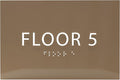 6" X4" Floor 5 Sign by ADACentralSigns