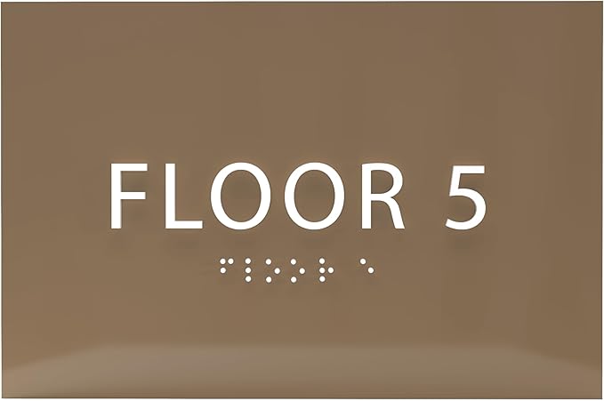 6" X4" Floor 5 Sign by ADACentralSigns