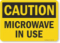 SmartSign - S-2760-EU-10 "Caution - Microwave In Use" Label | 7" x 10" Laminated Vinyl by SmartSign