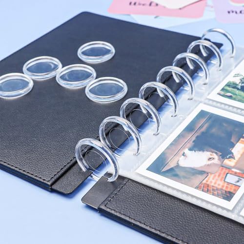 Clear Discbound Discs Set 50pcs 32mm Plastic Expansion Rings with Clear PP Holder PC Book Binding Discs for Disc Bound Notebook Planner Binder Accessories Note-Taking System (32mm) - Image 5