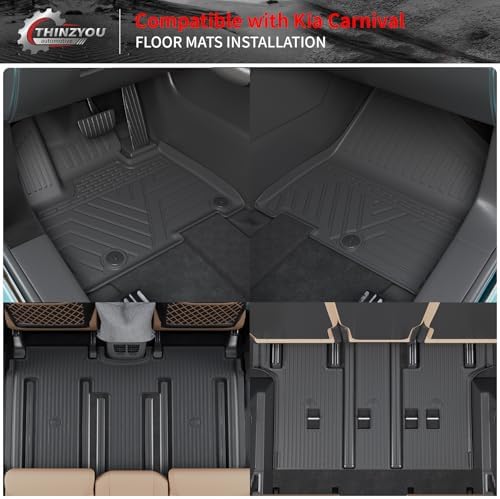 Floor Mats for 2022-2026 Kia Carnival 8 Seater MPV Gas Only - Image 3