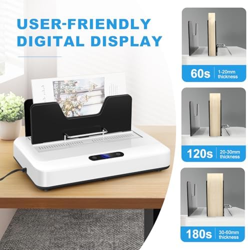 Thermal Binding Machine, 500 Sheets Capacity, No Preheat Time, Digital Touch Panel with Air Cooling, Electric Binder for A4/A5/Letter Size Business Documents, Office and Home Projects - Image 3