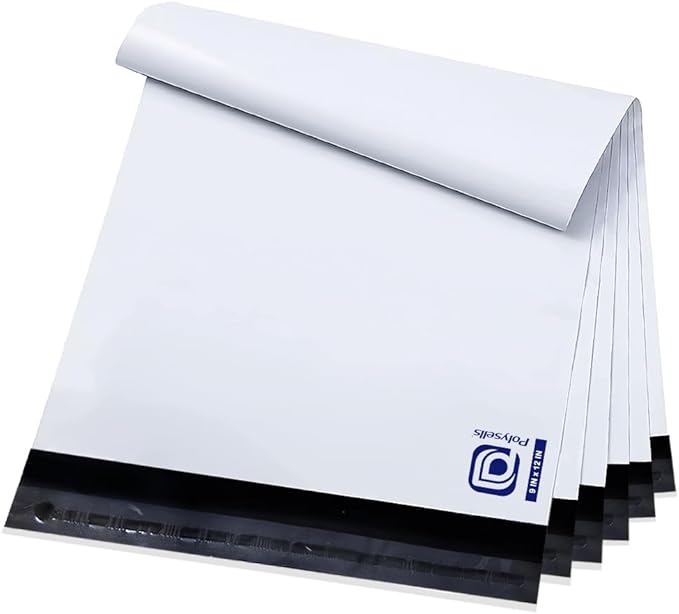 POLYSELLS 100 pack 9x12 Inch Poly Mailers Shipping Envelopes, Strong Adhesive by POLYSELLS