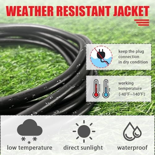 EP 75 FT Outdoor Extension Cord, 16/3 SJTW Heavy Duty Black, ETL Listed - Image 3