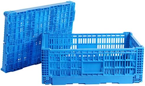 Collapsible Storage Bin Containe，52 Liter Transfer box,crate Transit storage of various items (23.6" L x 15.7" W x 8.6" H) by QTJH