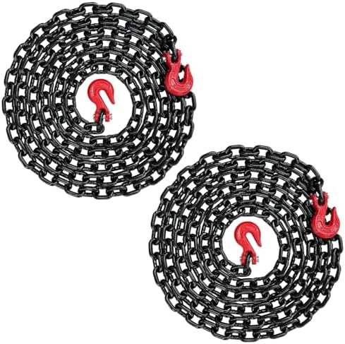 2PK - Falcon Cargo 1/2" X 25' Grade 80 Transport Binder Chain - 12,000 LBS WLL - Clevis Grab Hook, Tie-Down, Towing by Falcon+Cargo