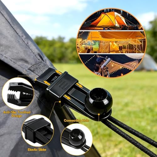 Heavy Duty Tarp Clips & Bungee Cords Set for Camping - Image 3