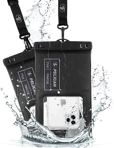 Pelican 2 Pack Marine Waterproof Phone Pouch (XL) - Stealth Black by Pelican
