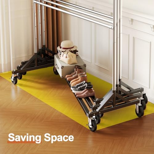 HOKEEPER Z Rack, Clothes Rack Hold 550LB 86" H Adjustable Height Double Rod - Image 6