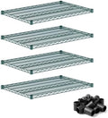 4 Pack 24" x 36" NSF Green Wire Shelves for Expanding Existing Commercial Storage Racks by Zedfire