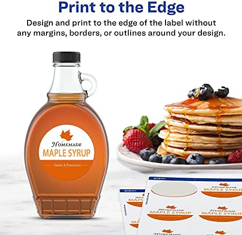 Avery® Matte White Round Labels, Sure Feed® Technology, 2" Diameter, 600 Matte White Printable Labels - Image 3