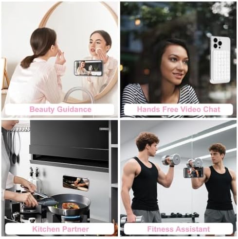 Giumel 1 Pack Silicone Suction Cup Phone Case Mount Double Sided, Phone Accessories Hands-Free Strong Grip Holder for Selfies and Videos, Silicon Phone Stand Sticky for iPhone and Android White - Image 6