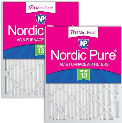 Nordic Pure 18x20x1 Tru Mini Pleat MERV 13 AC Furnace Air Filters 2 Pack by NordicPure