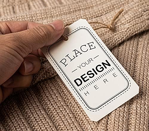 100 pcs Custom Hang Tags,Personalized Your Logo and Text Price Tags Jewelry Hang Tags Labels (1.75x2.5 inch) - Image 4