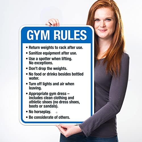 Gym Rules Return Weights to Rack After Use Sanitize Equipment After Use - Image 2