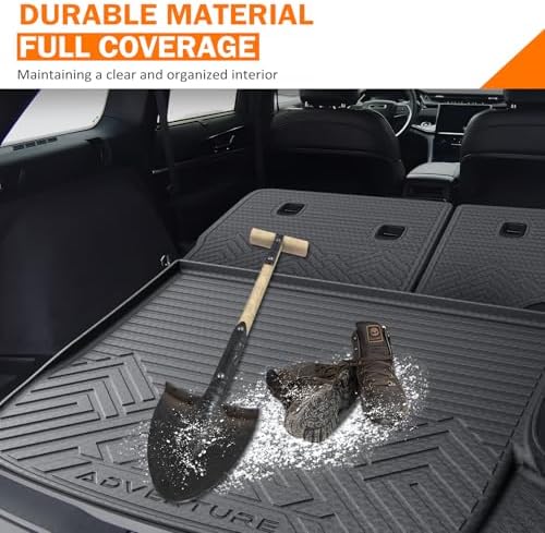KUST Trunk Cargo Mat for Jeep Grand Cherokee 2011-2021, TPE Rubber Trunk Liner with Backrest Mat for Grand Cherokee Accessories All Weather Back Seat Protector Rear Cargo Liner Raised Edge - Image 5