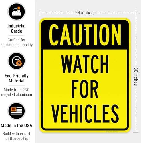 Watch for Vehicles Sign, - Image 3