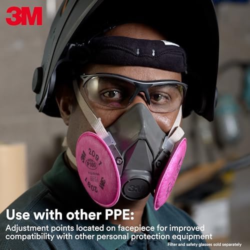 3M Half Facepiece Reusable Respirator 6300, NIOSH, Large - Image 4