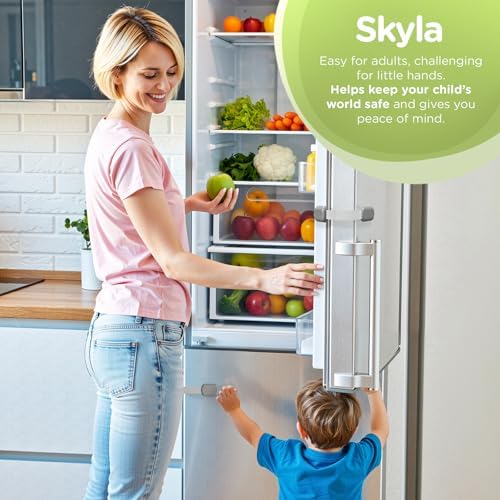 SKYLA HOMES Child Safety Cabinet Locks, Gray, 16 Pack - Image 5