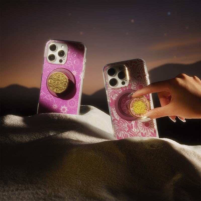 PopSockets Phone Grip for MagSafe, Magnetic Holder, Phone Stand, Enamel - Enamel Sun Fire - Image 6