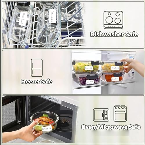 1000 Pcs Blank Removable Freezer Labels Water Oil Resistant for Food Containers Jars Pantry Organization (Each Measures 1” x 2”) - Image 5