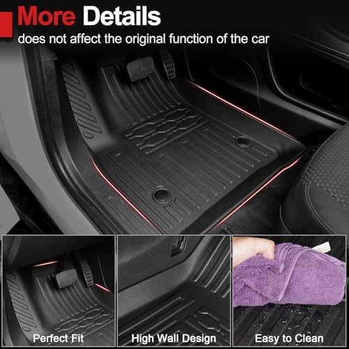 Floor Mats for 2017-2023 GMC Acadia 6 Seat Captain Chairs - Image 3