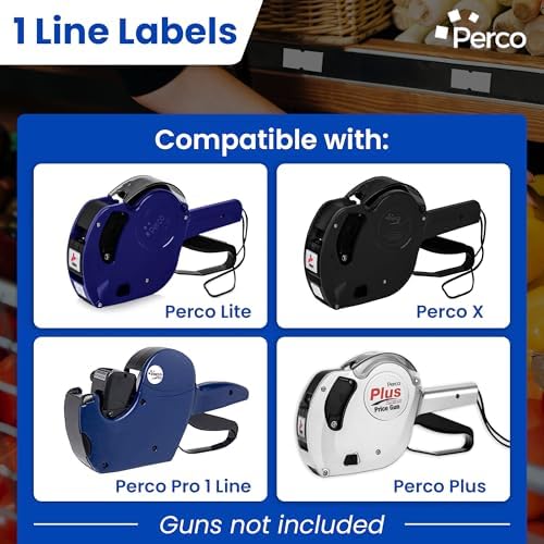 Custom Price and Date Labels - 240,000 Price Marking Labels for Perco Lite, X, Plus and Perco Pro 1 Line Guns - Choose Color, Font and Imprint - 240 Rolls, 30 Sleeves - Made in USA - Image 5