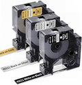 3X Replace for Dymo Label Maker Refills D1 1/2Inch x 23Ft Black/Gold/Silver by Freshworld