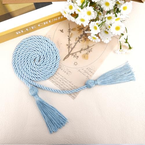 Honor Cords Graduation Cords Light Blue Cords Grad Cords College Graduation Cords Graduation Ropes Cords Graduation Accessories 67" Long Braided Cords for 2026 Graduation Decorations Bachelor Gown - Image 3