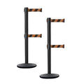 Crowd Control Warehouse CCW Set of 2 Dual Retractable Belt Barrier Stanchion by Crowd+Control+Warehouse