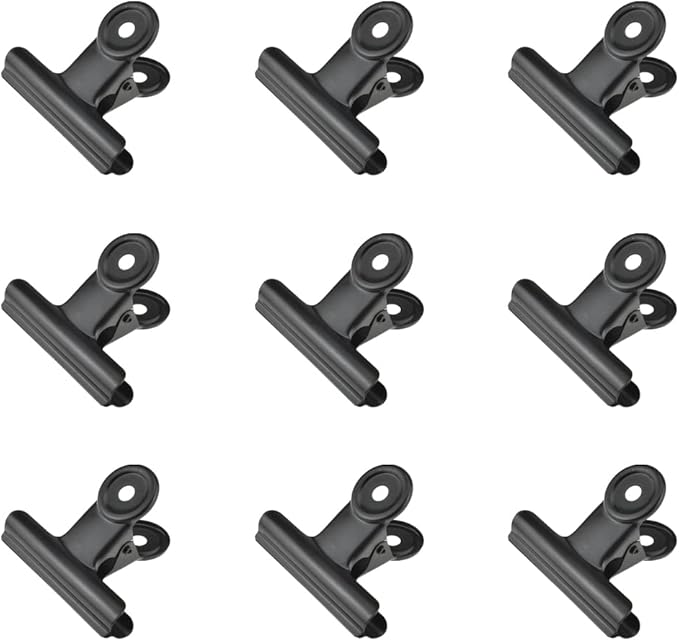 HAHIYO 2.5inch Black Bulldog Clips Metal File Hinge Binder Clips Clamps Save by HAHIYO