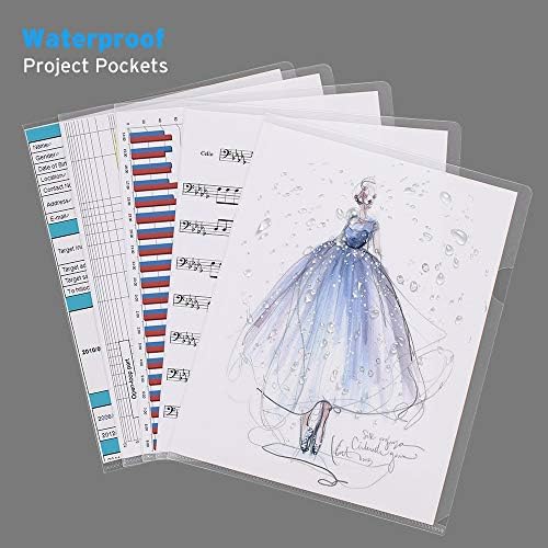 Sooez 25 Pack Clear Document Folder Project Pockets, Plastic File Folders Letter Size, Clear Sleeves for Paper Protector 8.5 x 11, Presentation Folders Report Covers - Image 5