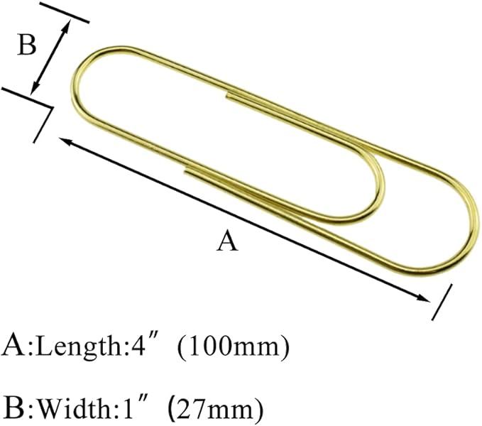 HAHIYO Paper Clips Sturdy 4 inches Length 14 Pack Paperclips Heavy Duty Tight - Image 2