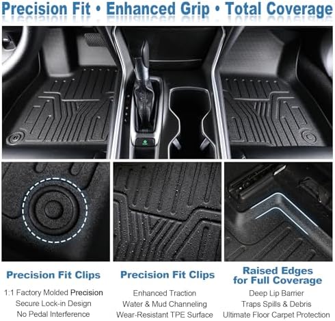 Joruoo-Floor Mats & Upper Cargo Liner for 2017-2022 Honda CRV, All-Weather Heavy Duty TPE Floor Liners Full Coverage Automotive for CR-V Accessories - Image 4