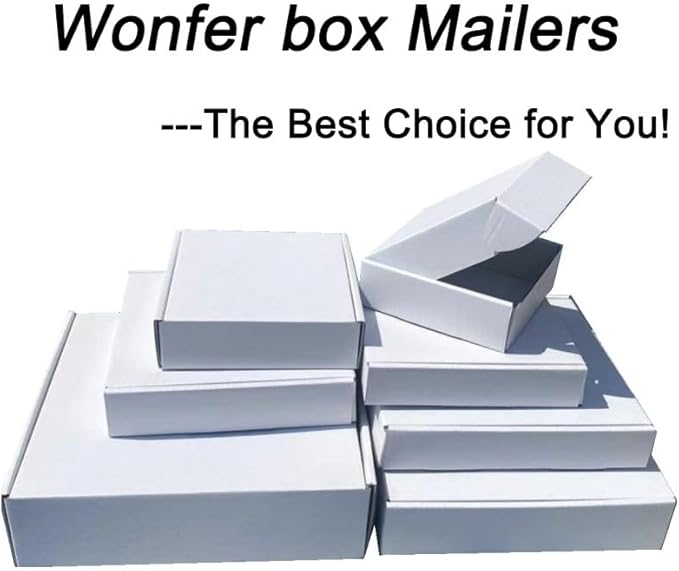 50 Pack, Wonfer Letter Size Corrugated Mailer, 11 1/8 x 8 5/8 x 2'', Easy-Fold - Image 7