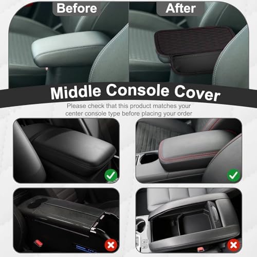 BFXM Car Center Console Cover with 2 Organizer Pockets Storage Bags - Image 3