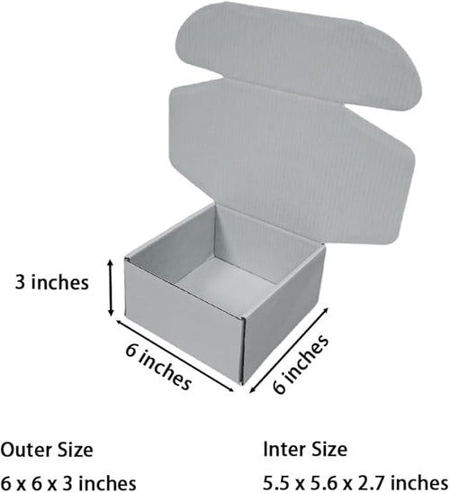 15 Pcs 6 x 6 x 3 inches Corrugated Cardboard Gift Boxes Recyclable Shipping - Image 2