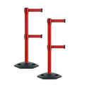 Montour Line MSR630D Set of 2 Retractable Belt Barrier Stanchion, Heavy-Duty by Montour+Line