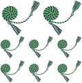 Honor Cords Green White 8 PCS Graduation Cords Kente Colors Honors Cord for Graduation Ropes Grad Accessories 67" Long Braided Cord for Party Decorations Bachelor Gown by FFNMU