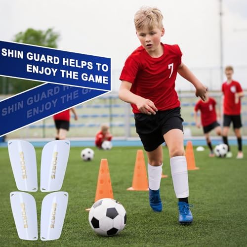 Kids Soccer Shin Guards 2 Pairs Slip-in Youth Shin Pads for Boys Girls, Lightweight PP+EVA Soccer Protective Gear Fits with Shin Guard Sleeves(not Included), Toddler to Teen Sizes Multiple Colors - Image 6