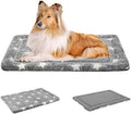 EMPSIGN Fancy Dog Bed Mat, Pet Bed Pad Reversible (Cool & Warm), Machine Washable Crate Pad, Pet Sleeping Mat for Small to XXX-Large Dogs, Grey, Star Pattern,XXL (48inch X30inch X1.1'') by EMPSIGN