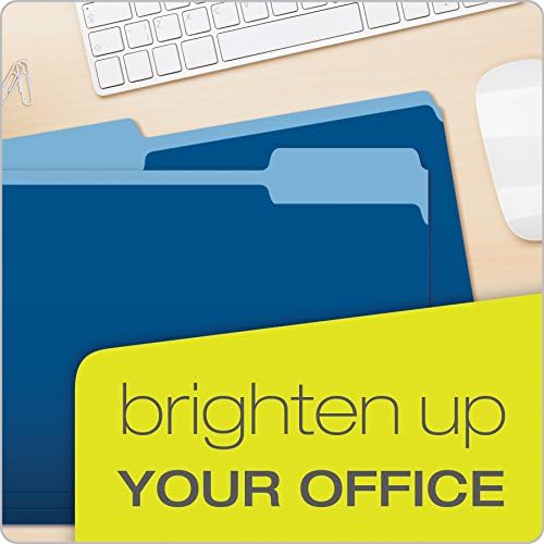 Pendaflex Colored File Folders, 100 Pack, Letter Size (8.5" x 11"), Durable Dark Blue Folders, 3 Tabs for Easy Labeling, Colorful School, Office & Home Document Organization - Image 6