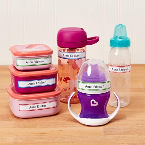 Avery(R) Durable Labels for Kids' Gear, 5/8" x 3-1/2", Assorted Border Colors, Water-Resistant, 35 Rectangle Labels Total (Pack of 2) - Image 2