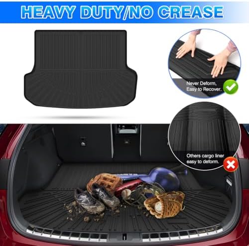 Cartist Custom Fit for Cargo Liner 2016-2022 RX350/RX450h (Not for RX350L & RX450hL) All Weather Trunk Mat Anti-Slip TPE Rear Trunk Floor Mat Waterproof - Image 5