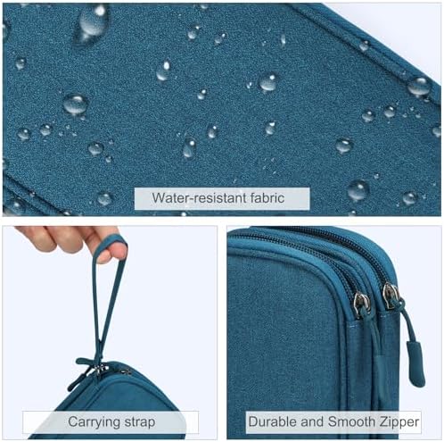 FYY Electronic Organizer, Travel Tech Pouch Bag, Cable Organizer Dark Green - Image 4