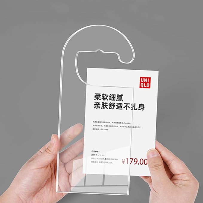 2 Pack Label Holder Price Tag Displays Sign Holder Data Card Holder Ads Display - Image 3