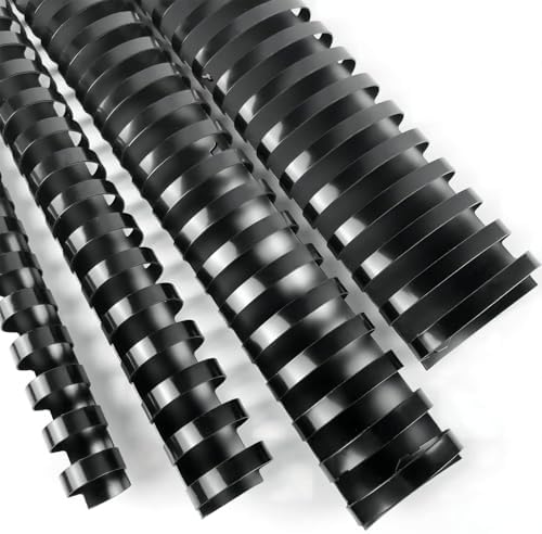HOUYEE 40 Pack Plastic Binding Combs, 19 Rings, Multi-Size, Black by HOUYEE